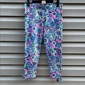 Lilly Pulitzer Girls Maia Cropped Leggings size Extra Large 12-14